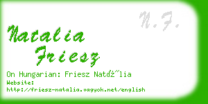 natalia friesz business card